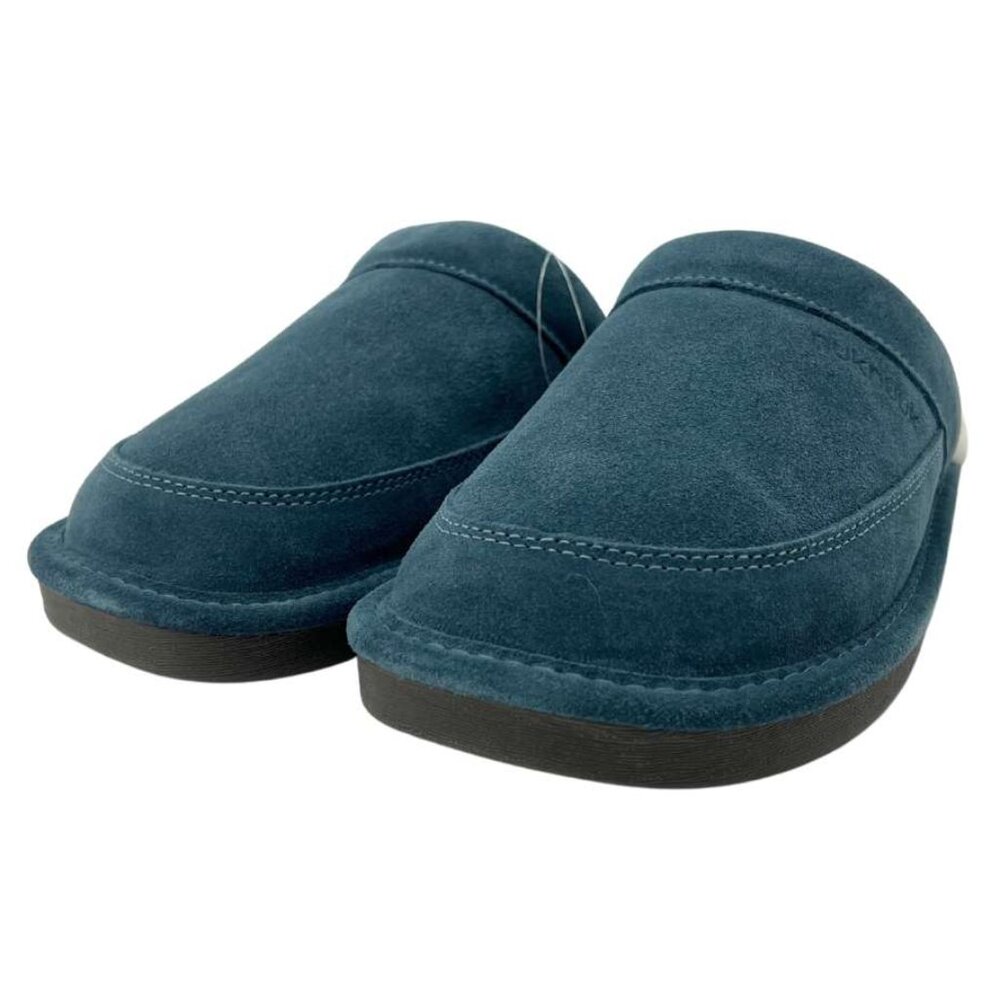 Nuknuuk Men's Denim Blue Leather Slippers | Various Sizes